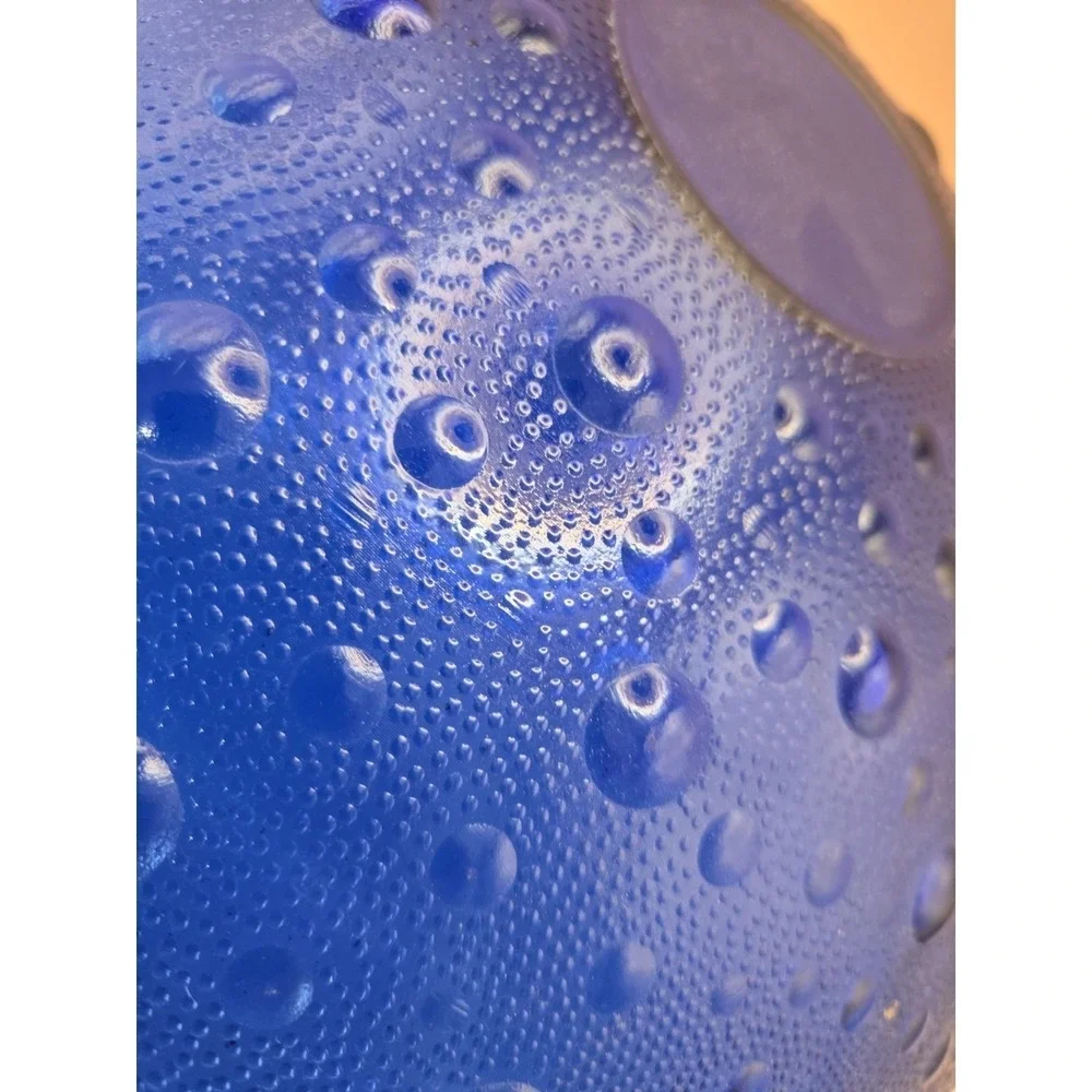 70's Zabkowic Cobalt Blue Large Pressed Glass Bowl 14.5